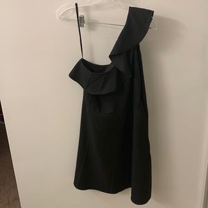 BANANA REPUBLIC- Black One Shoulder Cocktail Dress
